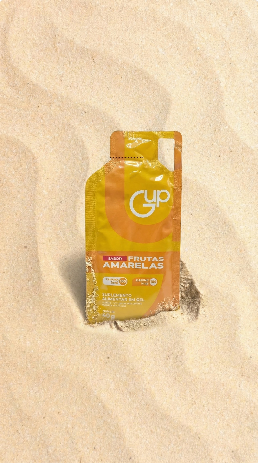 Sachê GUP Carbo Gel Frutas Amarelas na areia