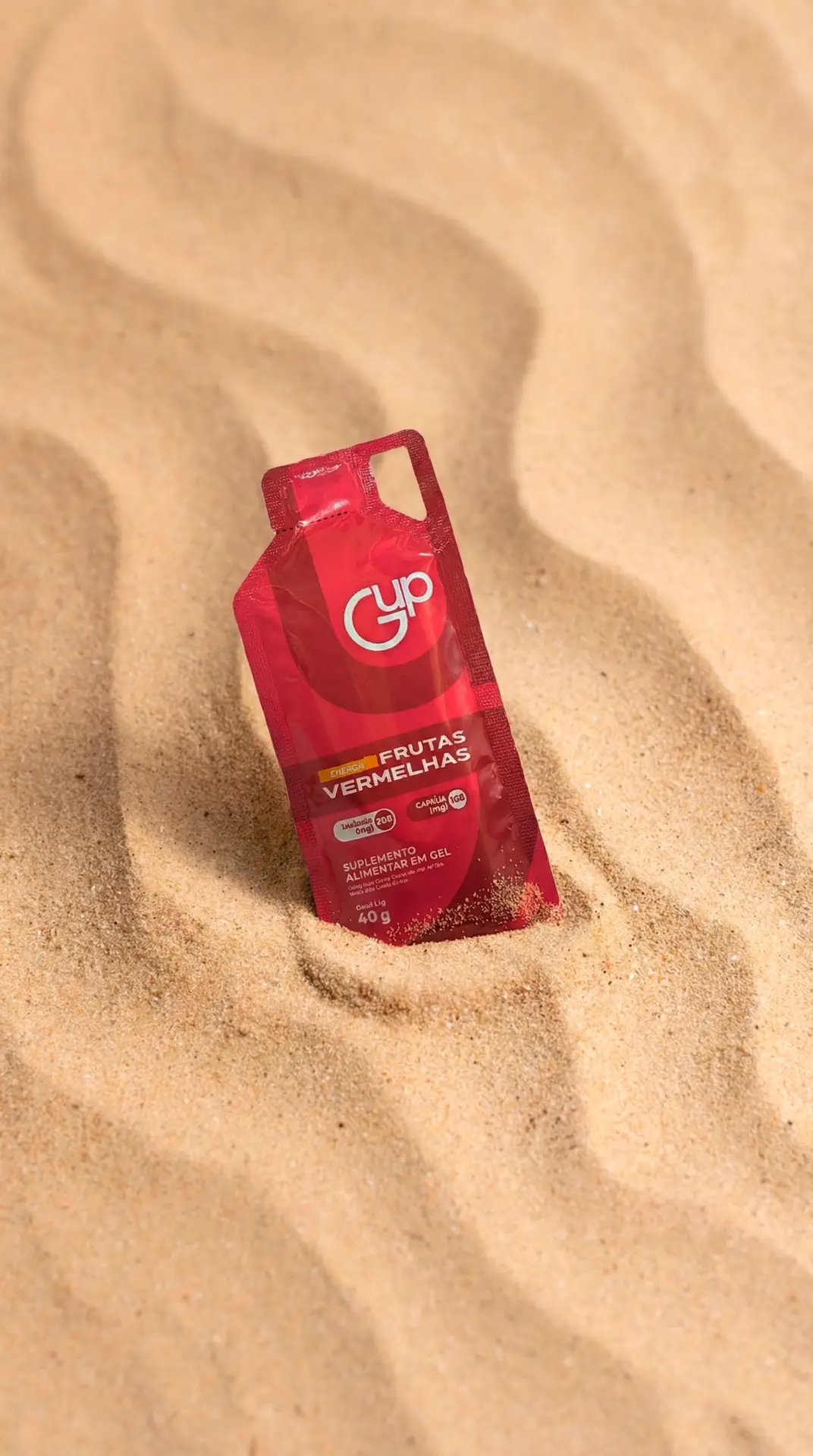 Sachê GUP Carbo Gel Frutas Vermelhas na areia